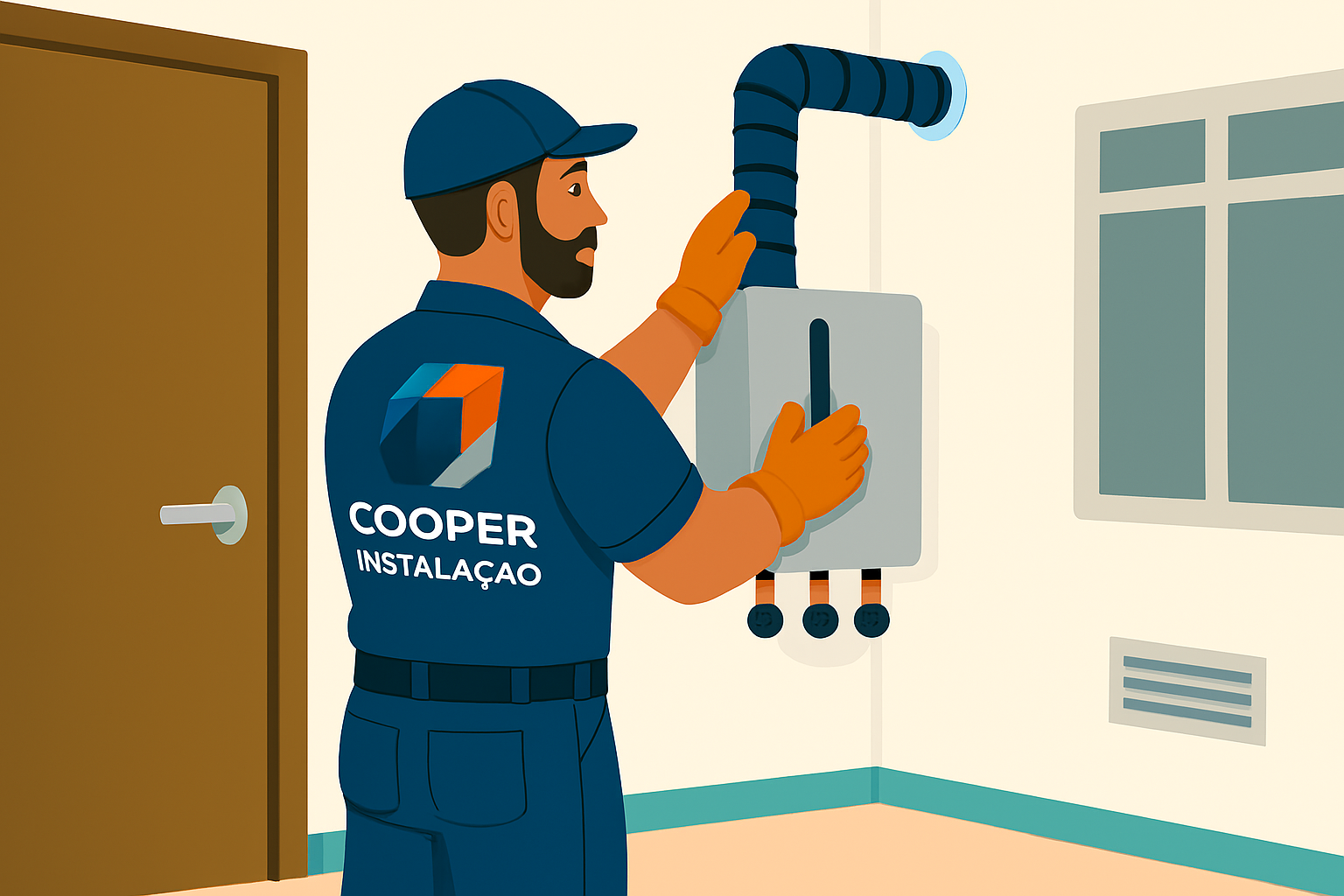 Instalação e Troca do Duto de Exaustão do Aquecedor